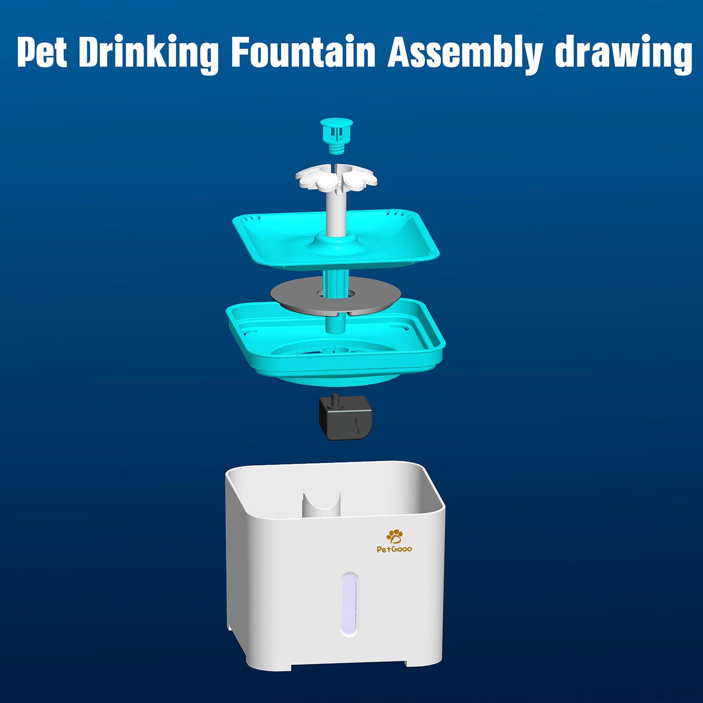 3L Automatic Cat Water Fountain Dog Water Dispenser